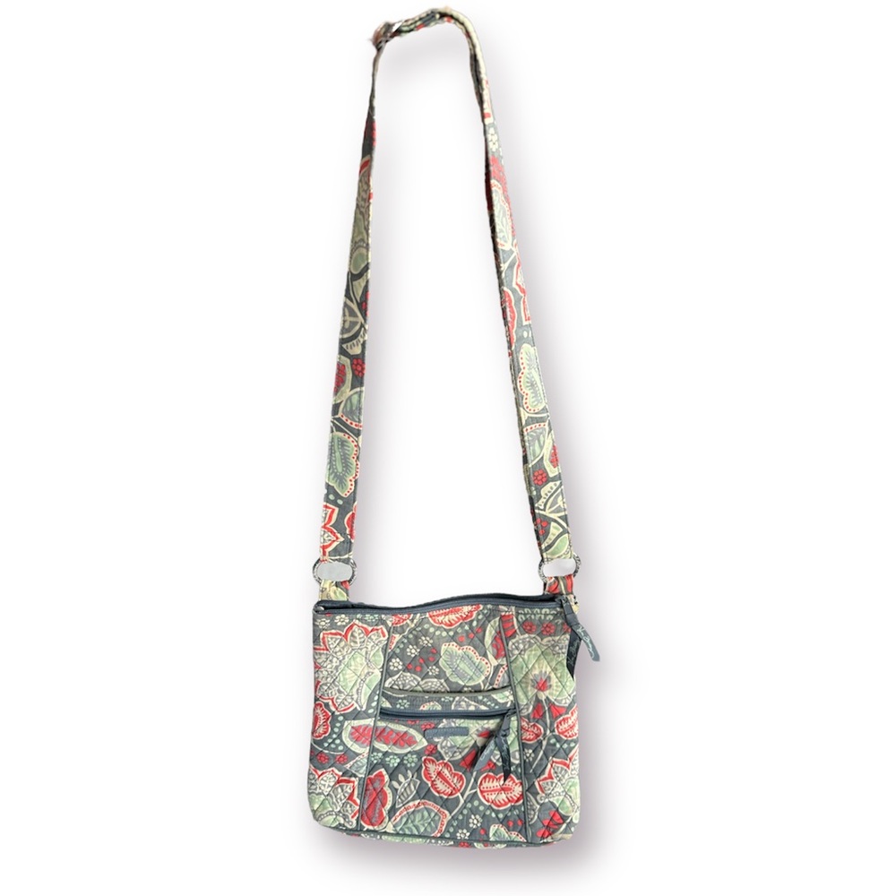 Vera Bradley Nomadic Floral Hipster Bag Cross body Purse Blue Red Cream Teal